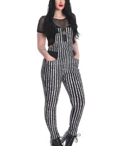 Banned Spooky Nightwalks Jumpsuit Black White
