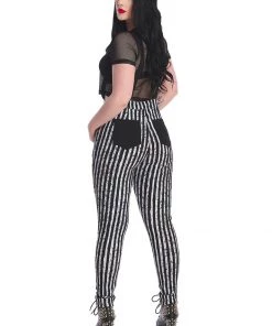 Banned Spooky Nightwalks Jumpsuit Black White