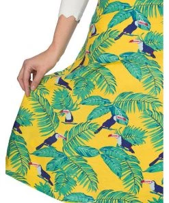 Banned Toucan All Over 50's A-Line Skirt Yellow