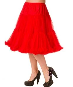 New In Banned 50's Petticoat Knee Length Red