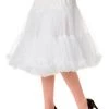 New In Banned 50's Petticoat Knee Length White