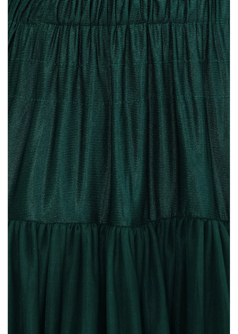 Banned 50's Petticoat Lang Dark Green New In