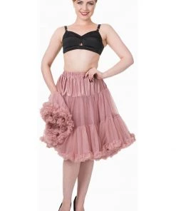 New In Banned 50's Petticoat Long Old Pink