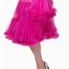 New In Banned 50's Petticoat Long Hot Pink