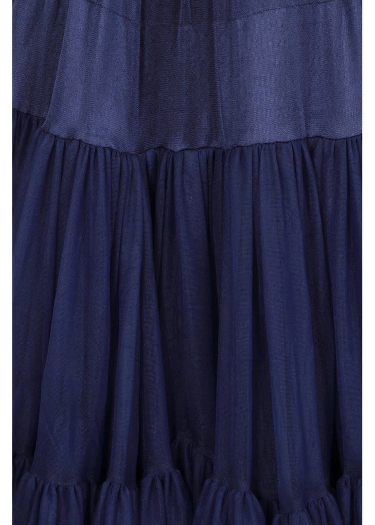 New In Banned 50's Petticoat Long Night Blue