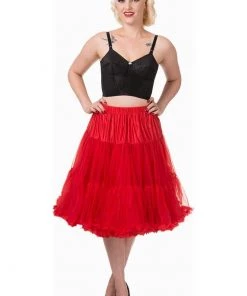 Banned 50's Petticoat Long Red New In