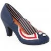 New In Banned Titanic Sailor 40's Pumps Navy Blue