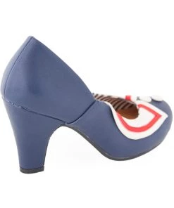 New In Banned Titanic Sailor 40's Pumps Navy Blue