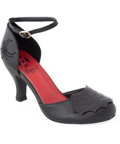 Banned Femme Fatale Spiderweb 50's Pumps Black