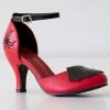Banned Femme Fatale Spiderweb 50's Pumps Red