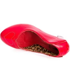 Banned Bettylou Heart 50's Patent Heels Red New In