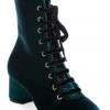 Banned It Takes Two Velvet 60's Boots Blue New In
