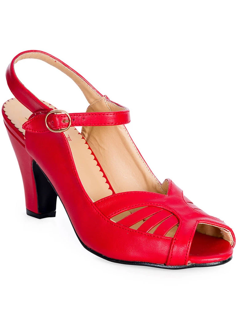Banned Regatta Kelly Lee 40's Sandals Pumps Red New In