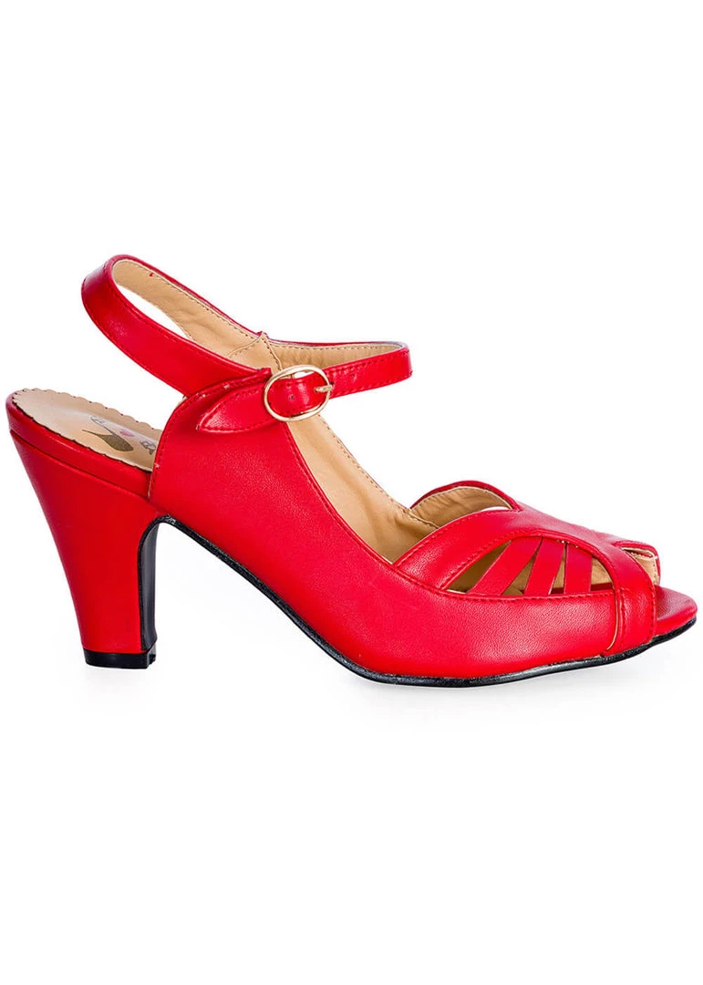Banned Regatta Kelly Lee 40's Sandals Pumps Red New In