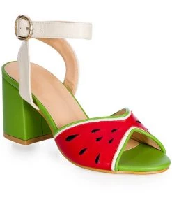 Banned Juicy Lee Melon 50's Sandals Green New In