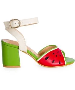 Banned Juicy Lee Melon 50's Sandals Green New In