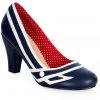 New In Banned Nautical Kelly Lee Sailor 50's Pumps Navyblue