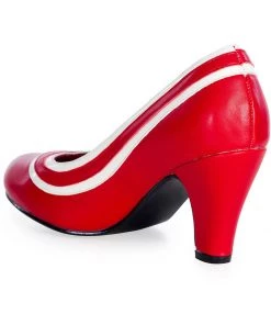 New In Banned Nautical Kelly Lee Sailor 50's Pumps Red