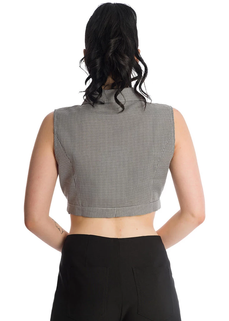 Banned Cherry Skull Up 50's Blouse Black New In