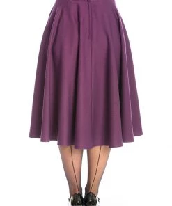 Banned Di Di 40's Swing Skirt Aubergine
