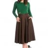 Banned Di Di 40's Swing Skirt Brown