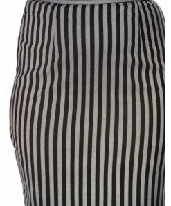 Banned Line Up 50's Pencil Skirt Black Grey