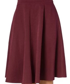 Banned Sophicated 40's Swing Skirt Aubergine Purple
