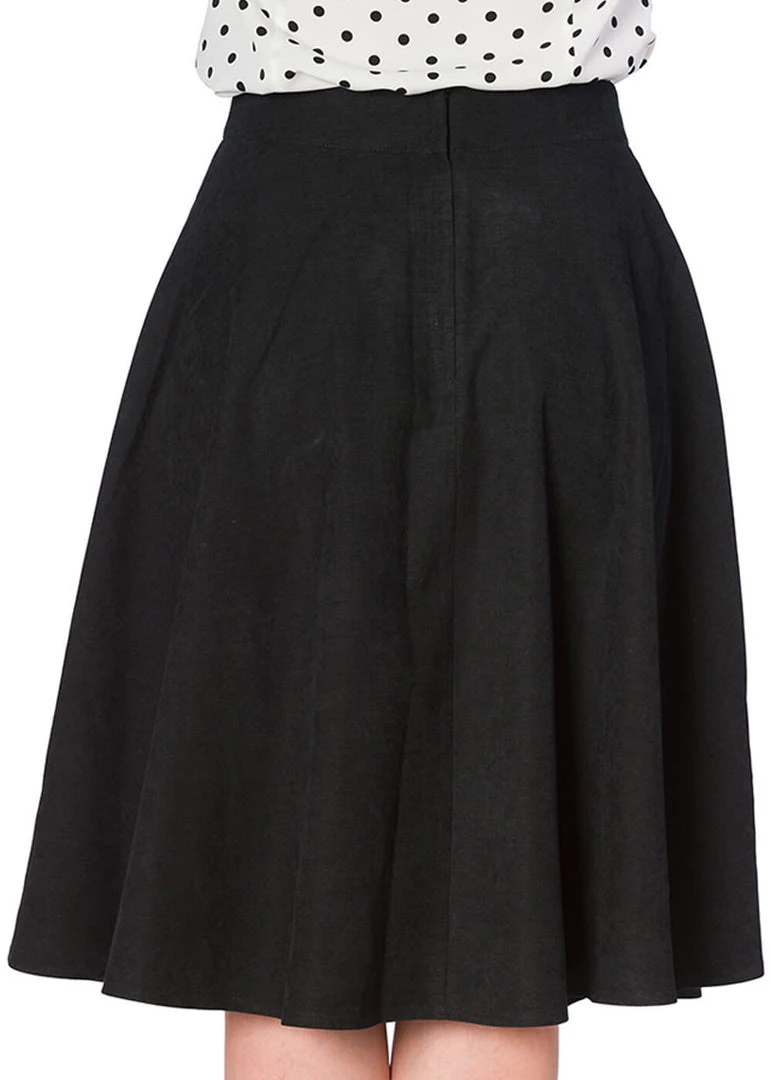 New In Banned Sophicated 50's Swing Skirt Black