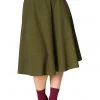 Banned Sophicated 50's Swing Skirt Green