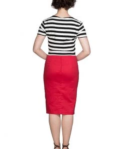 New In Banned Love Me Every Day 50's Pencil Skirt Red