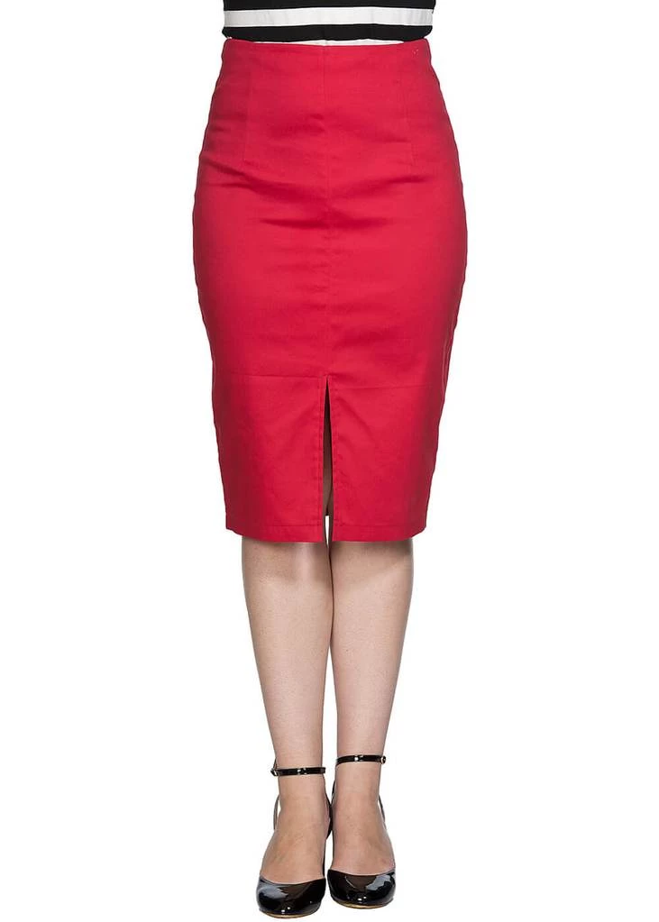 New In Banned Love Me Every Day 50's Pencil Skirt Red