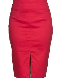 New In Banned Love Me Every Day 50's Pencil Skirt Red