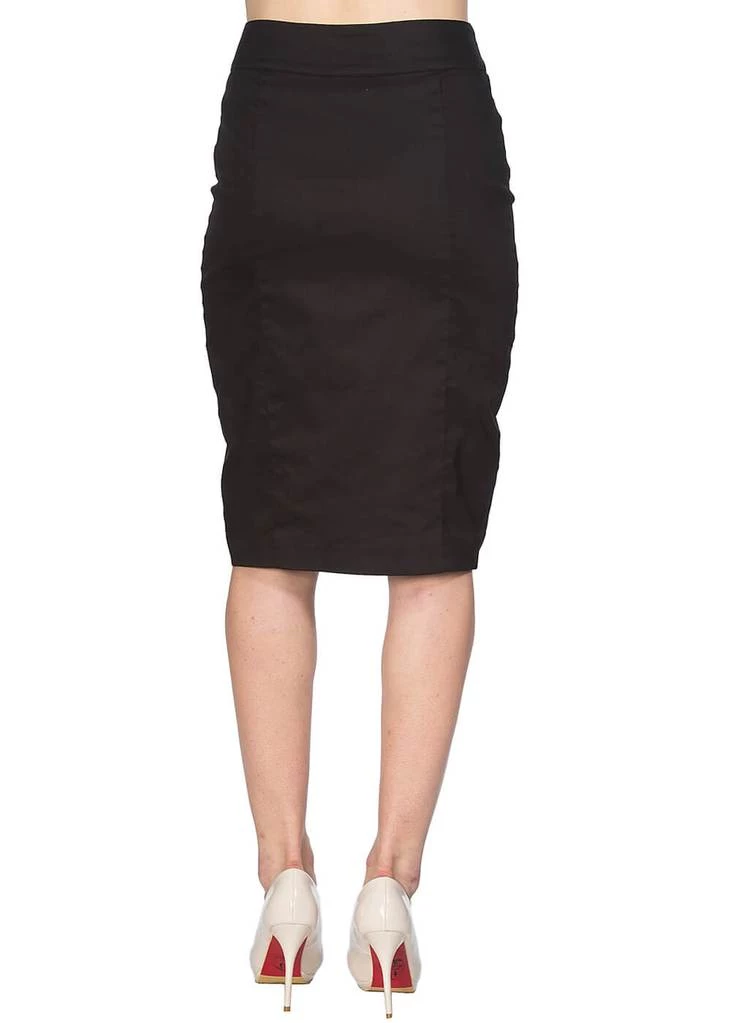 New In Banned Button Down 50's Pencil Skirt Black