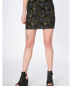 Banned Slither Snakes 60's Skirt Black