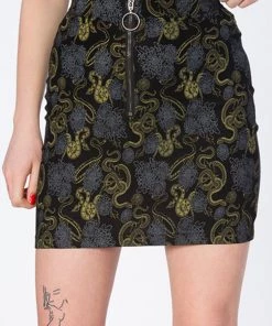 Banned Slither Snakes 60's Skirt Black