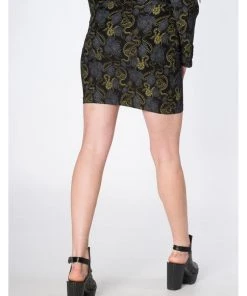 Banned Slither Snakes 60's Skirt Black
