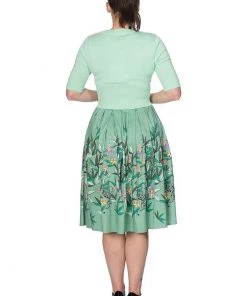 New In Banned Oriental Tiger 40's Swing Skirt Mint