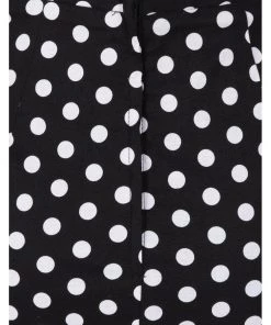 Banned Polkadot Frill 50's Pencil Skirt Black New In