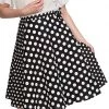 Banned Polka Mix 50's Wrap Swing Skirt Black New In