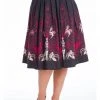 Banned Vixens Spider 50's Swing Skirt Black