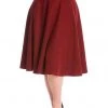 Banned I'm Yours 50's Swing Skirt Burgundy New In