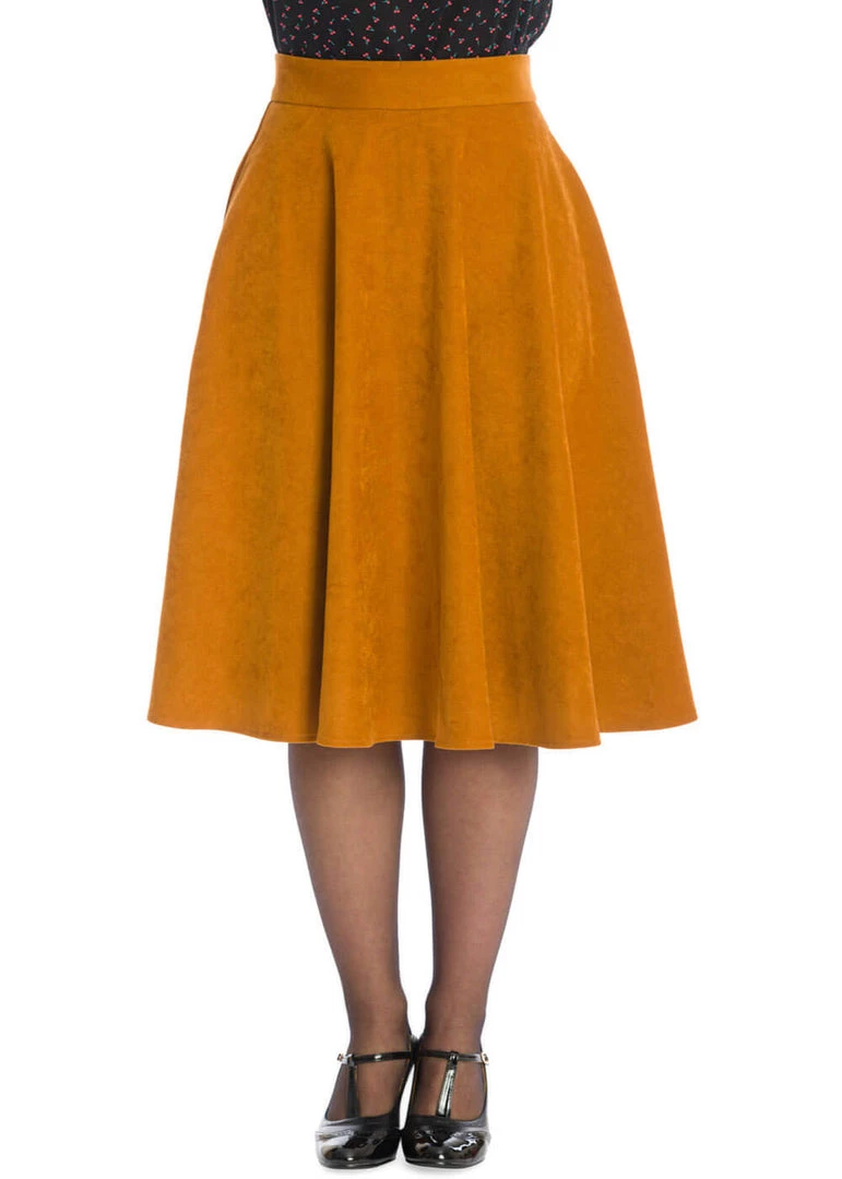 Banned I'm Yours 50's Swing Skirt Tan Brown New In