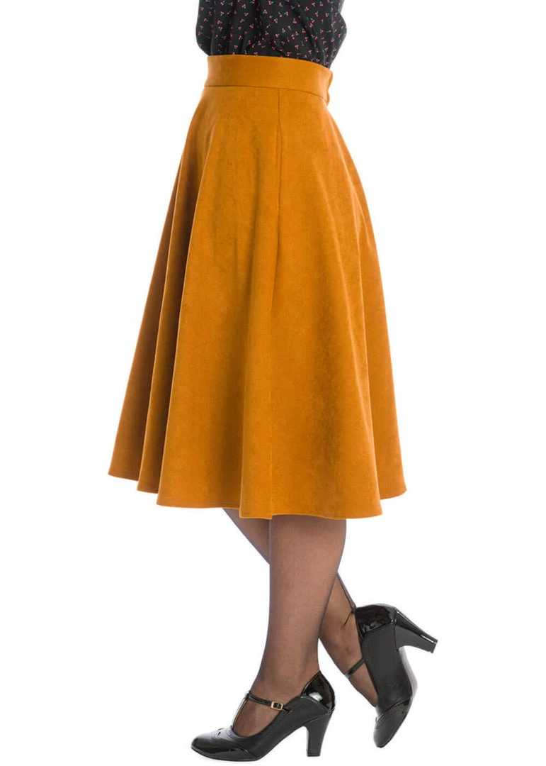 Banned I'm Yours 50's Swing Skirt Tan Brown New In