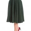 Banned Cosy Spot 40's Swing Skirt Green
