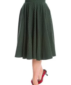 Banned Cosy Spot 40's Swing Skirt Green