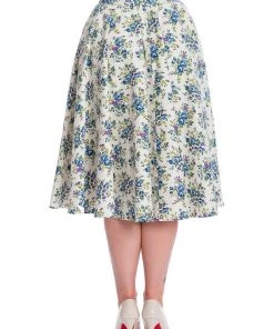Banned Wild Flower 50's Swing Skirt Green