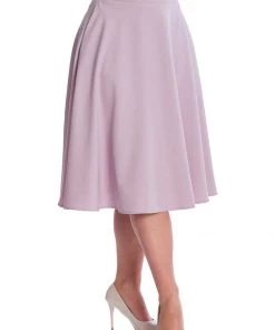New In Banned Summer Staple 50's Swing Skirt Lilac Purple