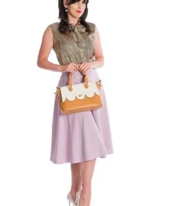 New In Banned Summer Staple 50's Swing Skirt Lilac Purple