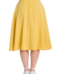Banned Summer Staple 50's Swing Skirt Mustard New In
