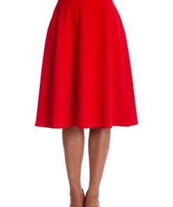 Banned Summer Staple 50's Swing Skirt Red New In